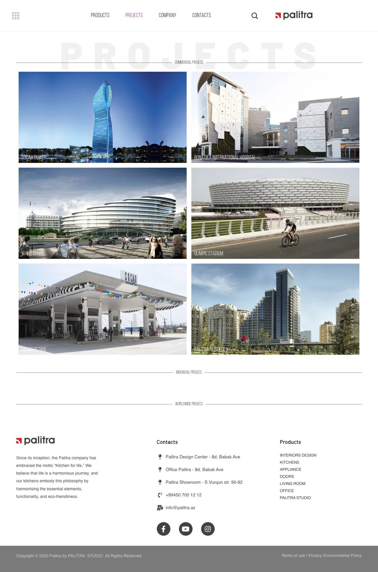 Сайт компании Palitra Group 4