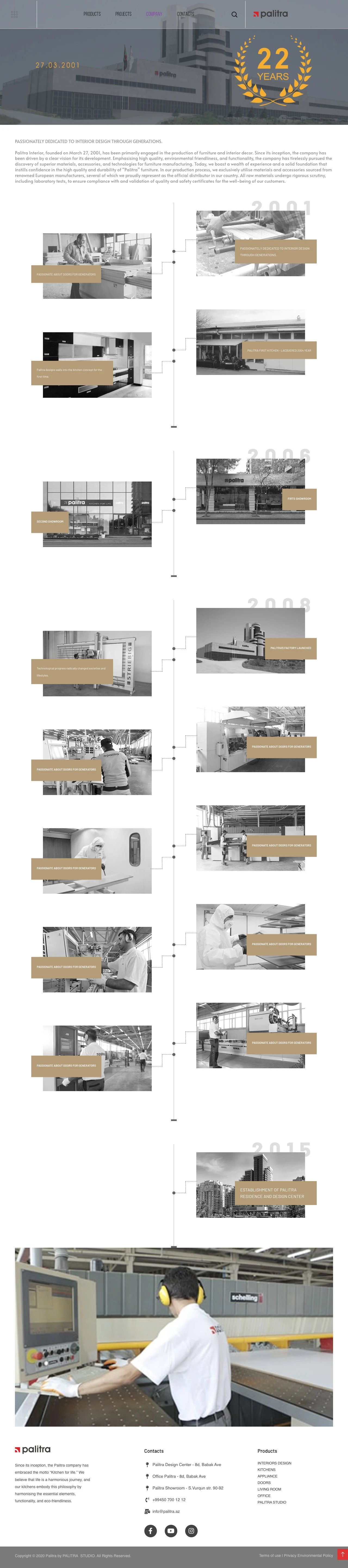 Сайт компании Palitra Group 6