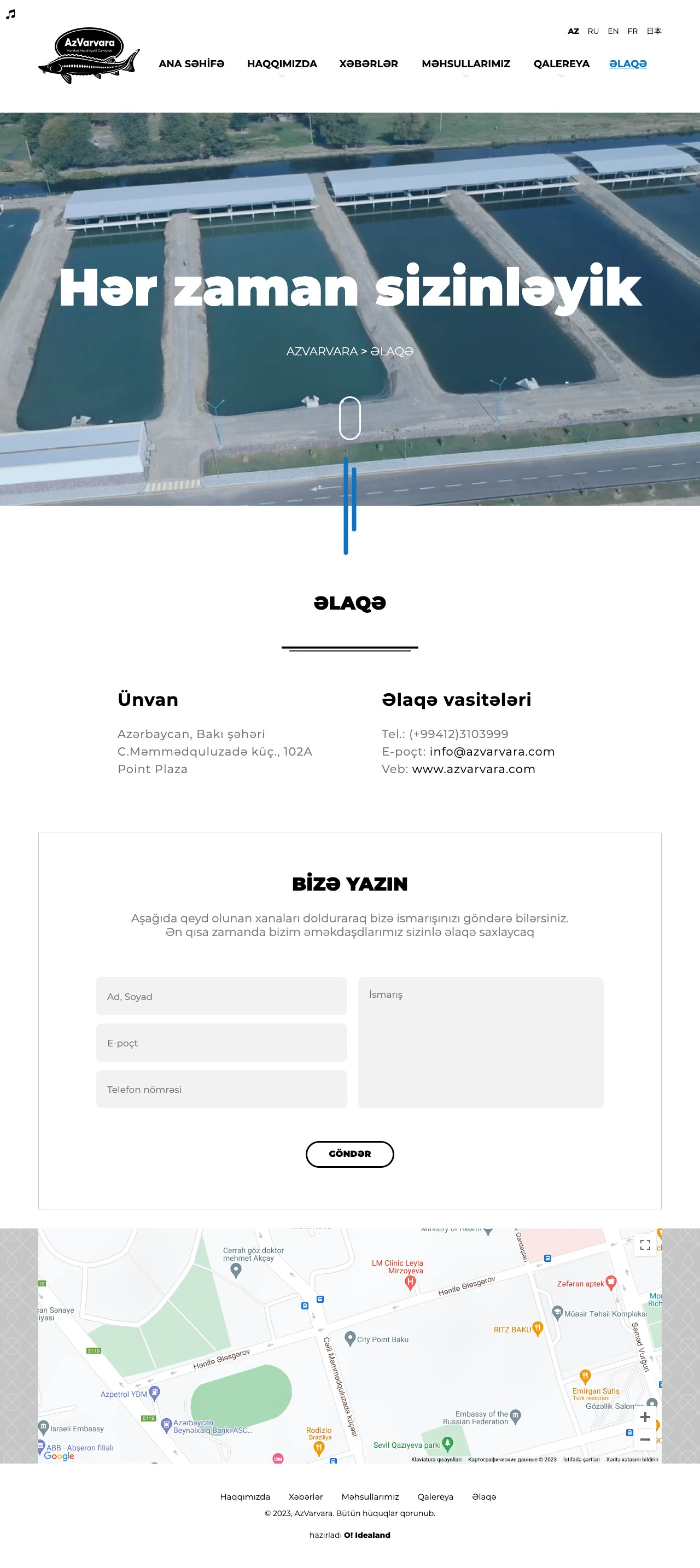 AzVarvara Company's Website 7