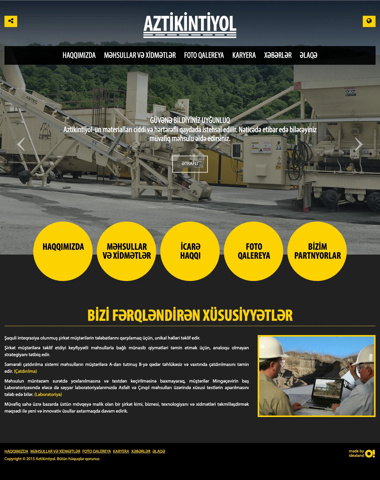 Сайт компании Aztikintiyol 6