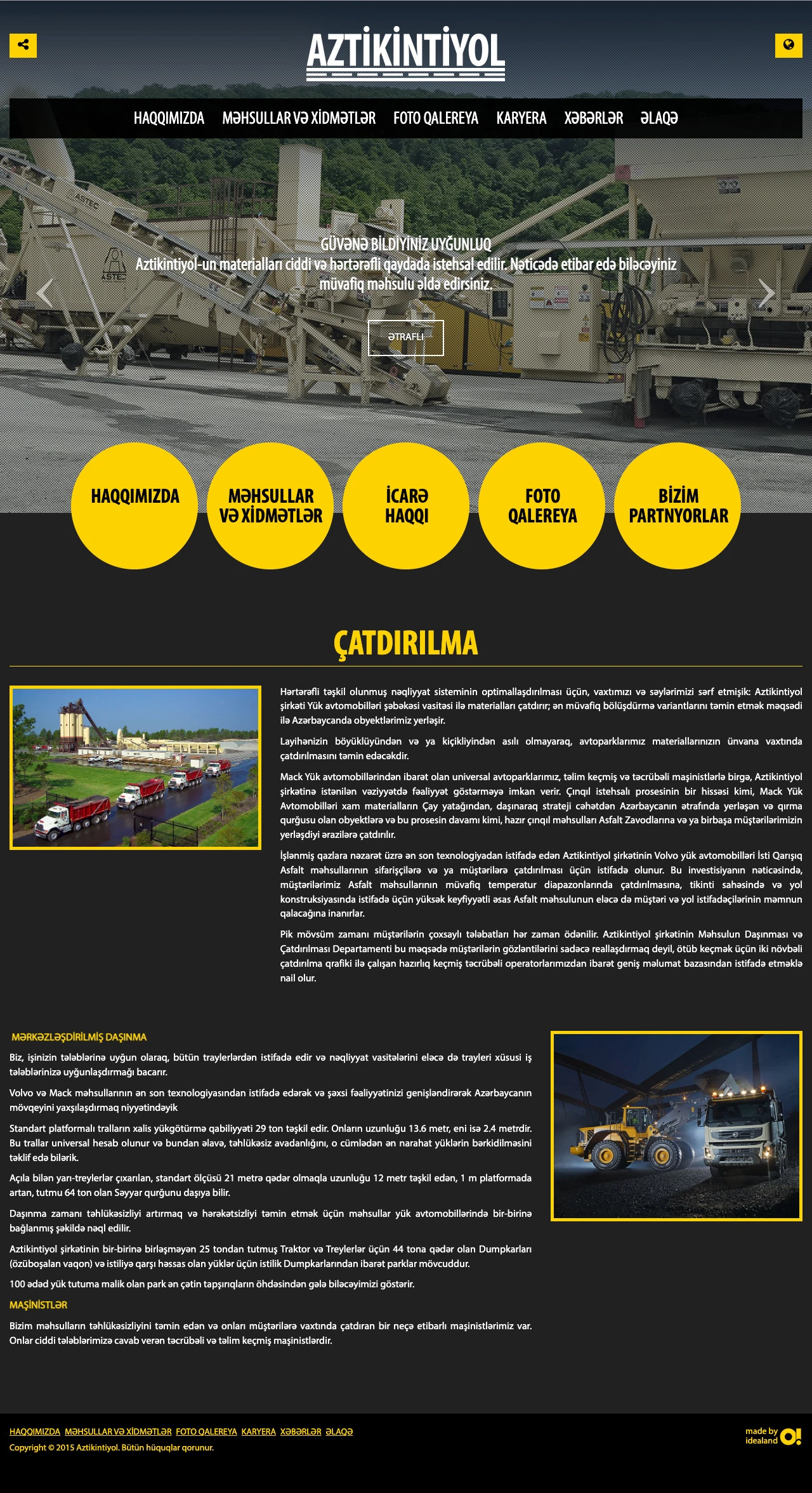 Сайт компании Aztikintiyol 8