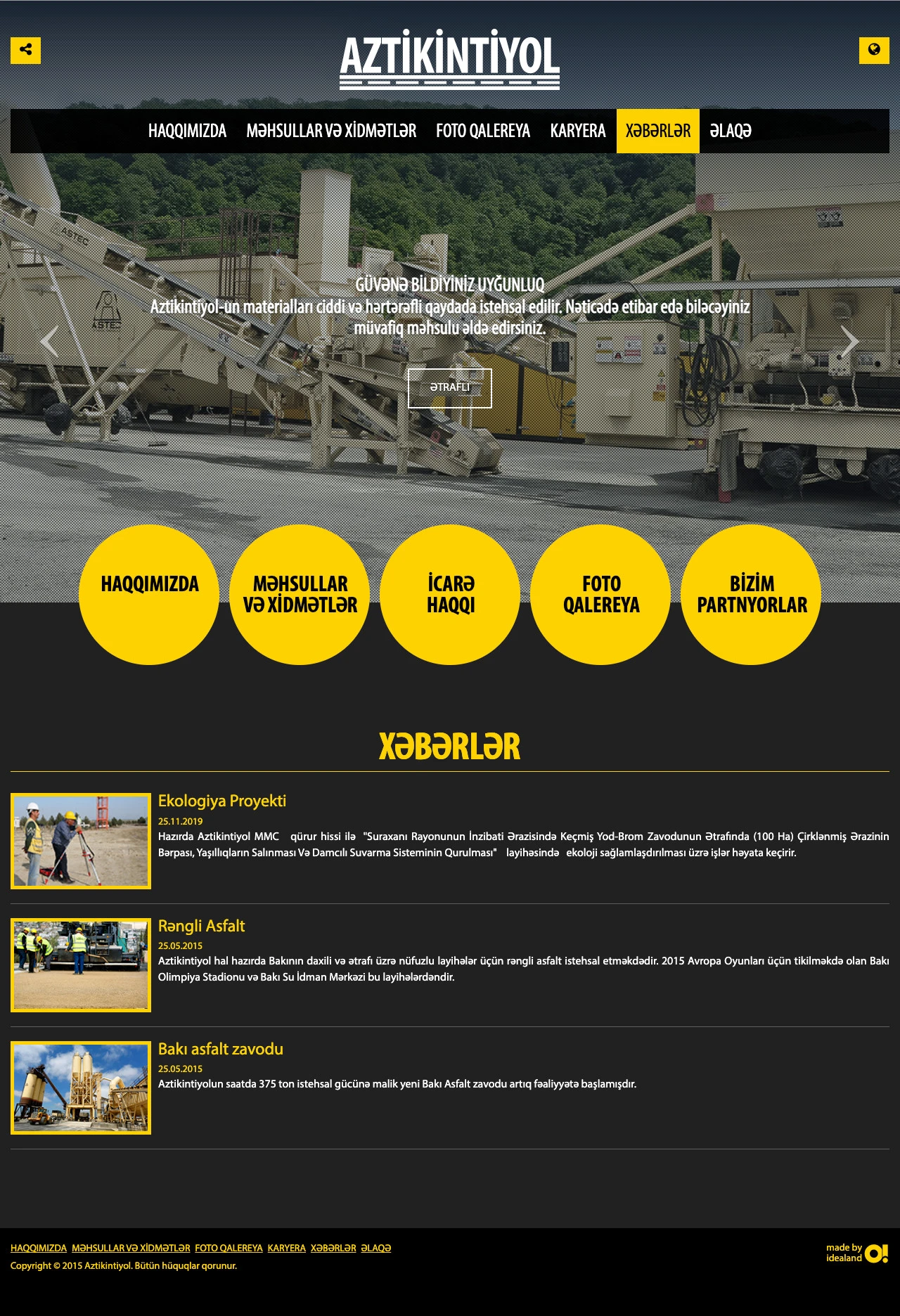 Сайт компании Aztikintiyol 11