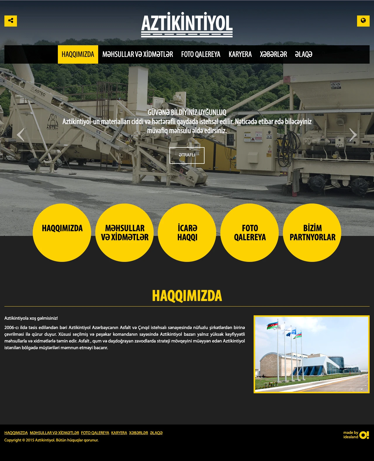Сайт компании Aztikintiyol 2