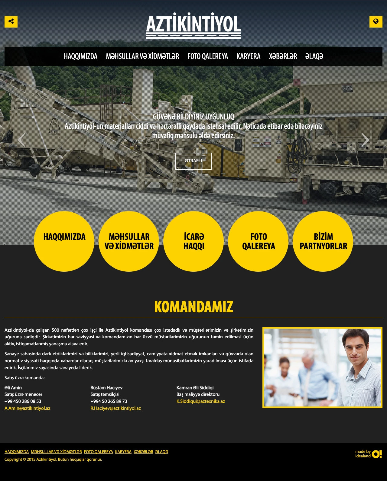Сайт компании Aztikintiyol 3