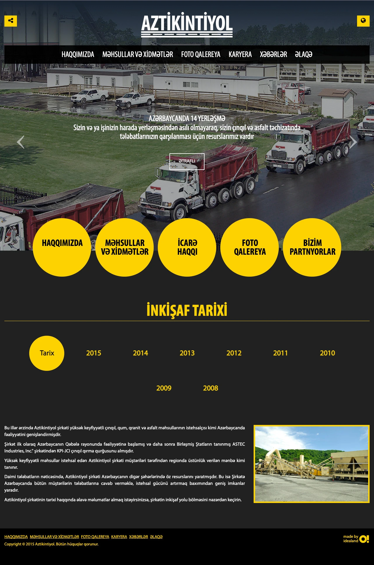 Сайт компании Aztikintiyol 5