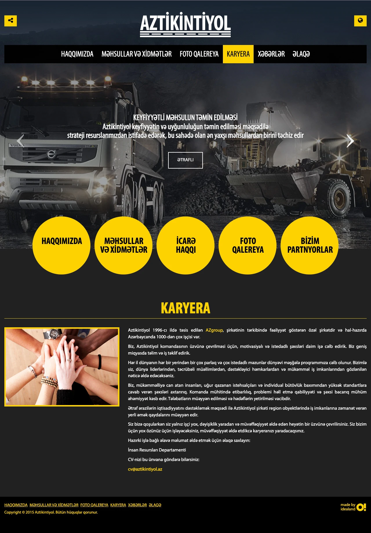 Сайт компании Aztikintiyol 10