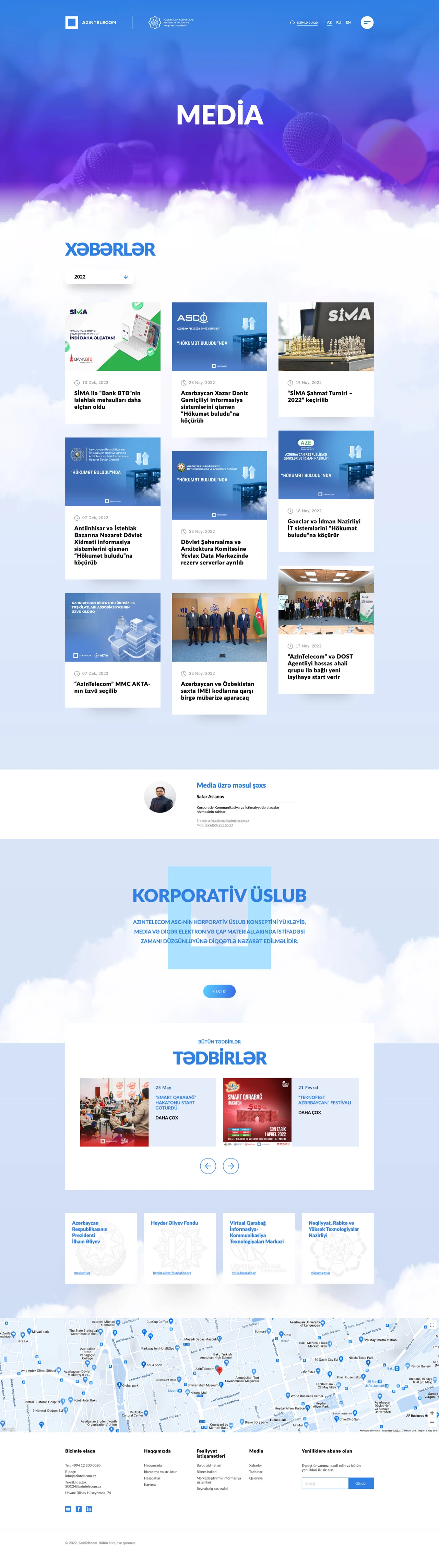 AzInTelecom Company's Website 4