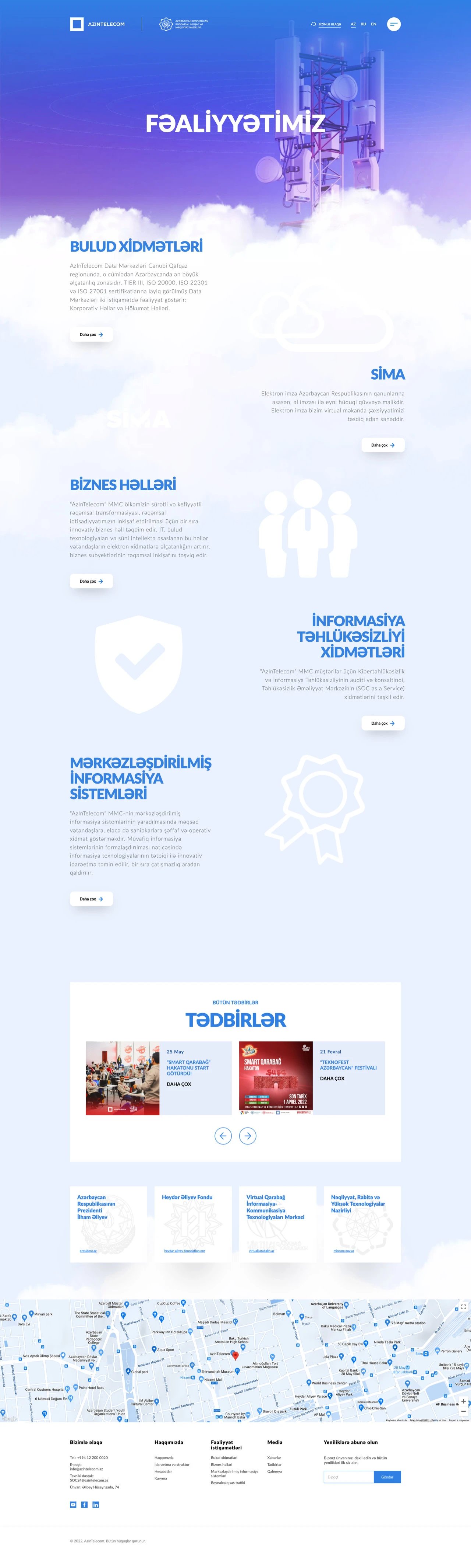 AzInTelecom Company's Website 3