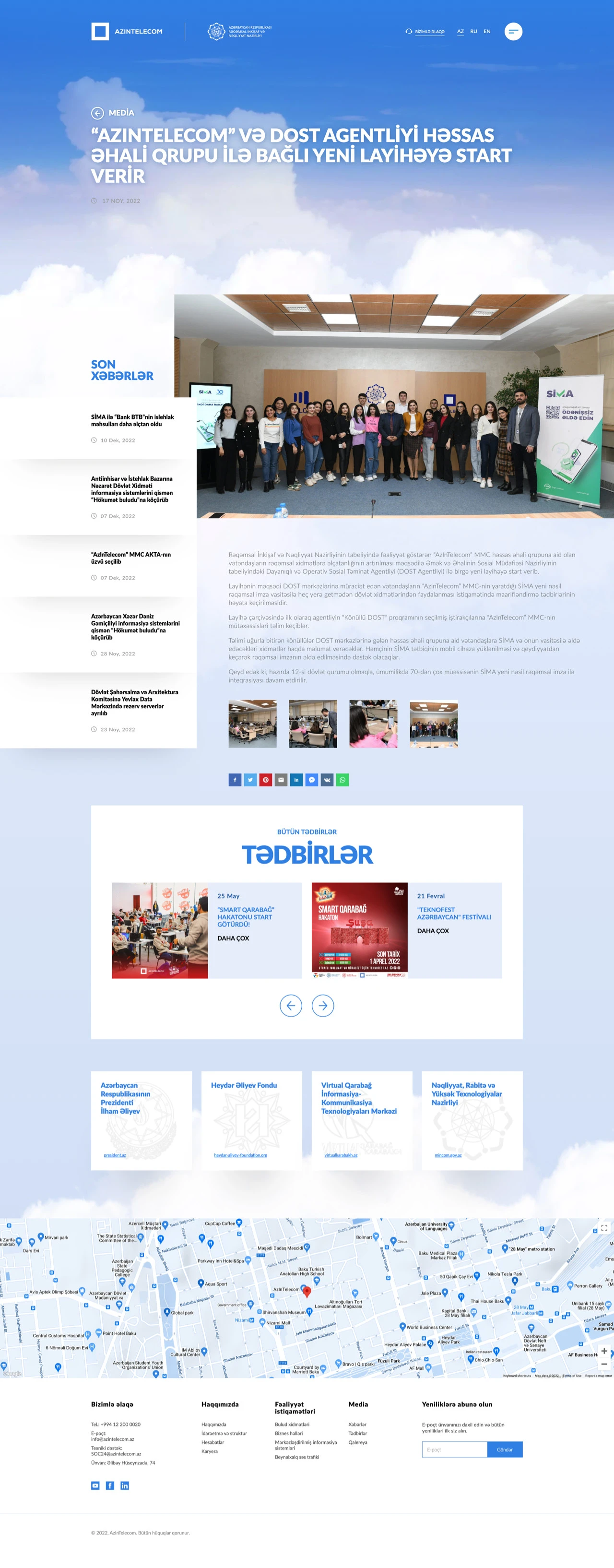 AzInTelecom Company's Website 5