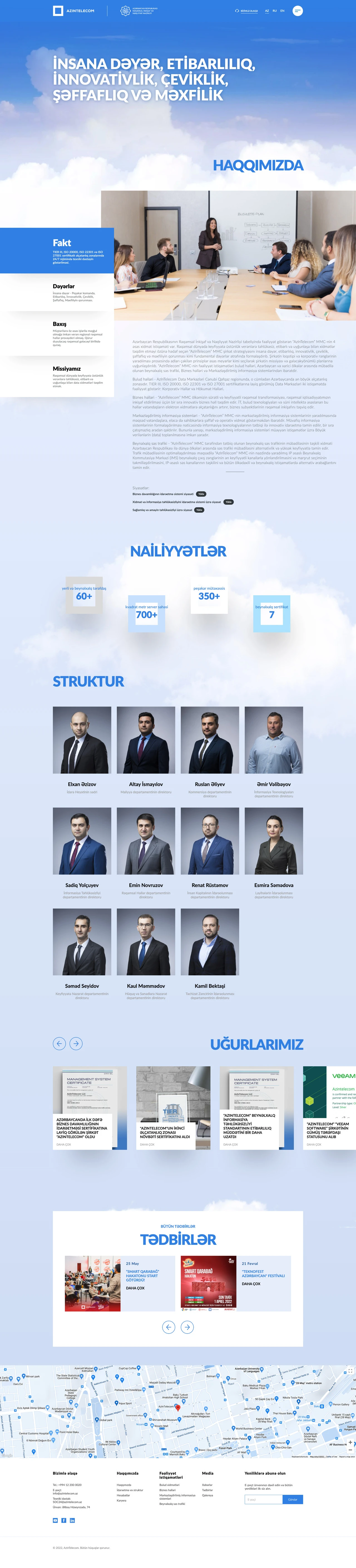 AzInTelecom Company's Website 2