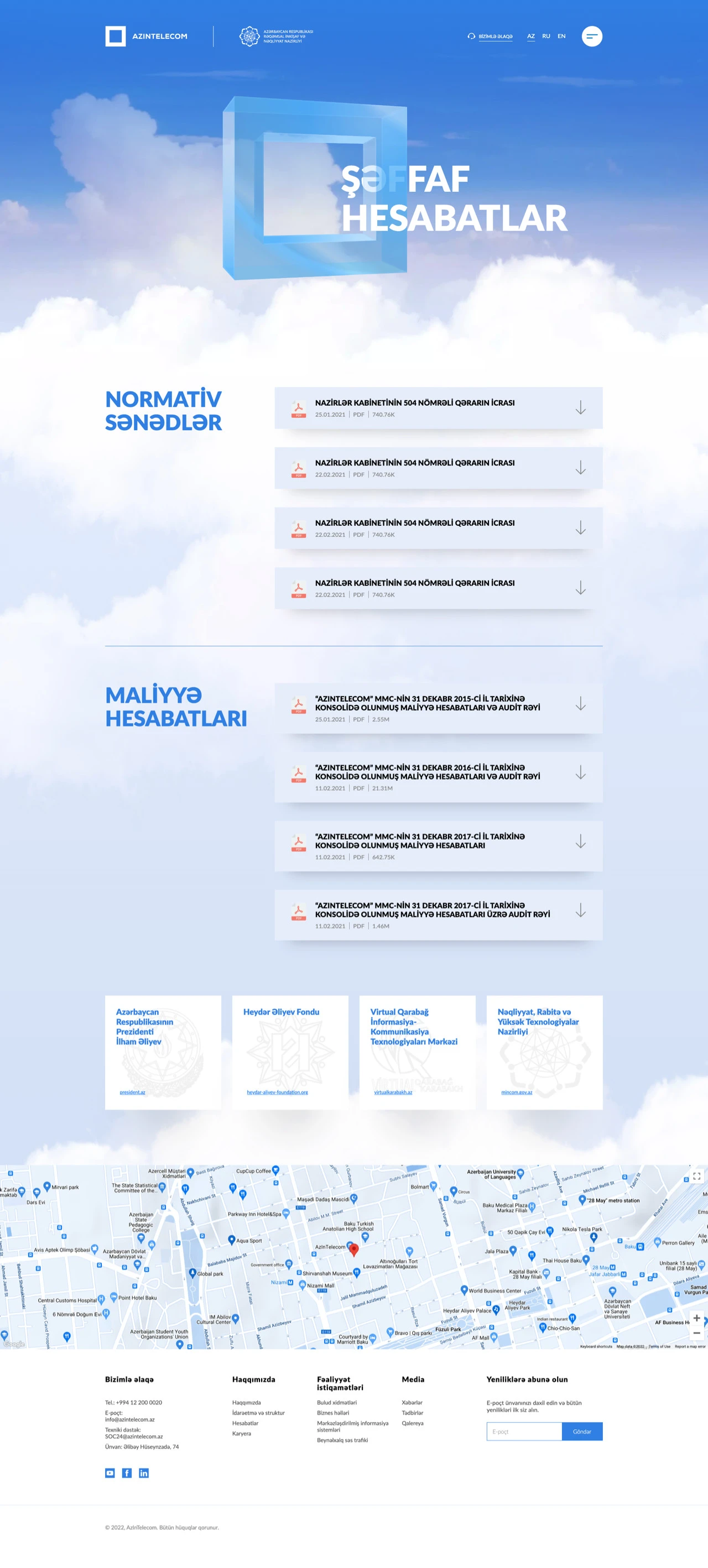 AzInTelecom Company's Website 7