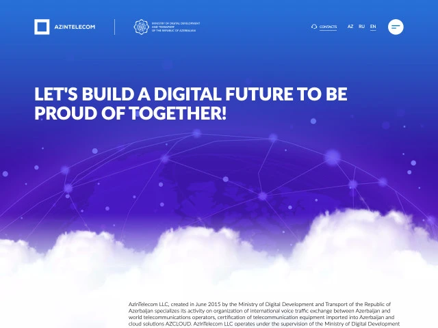 AzInTelecom şirkətinin saytı
