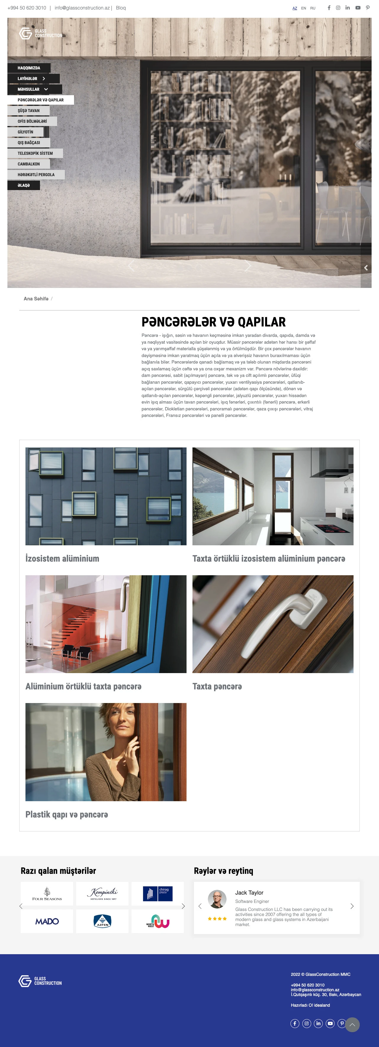 Glass Construction Company's Website 5