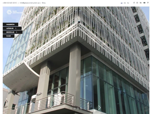 Glass Construction Company's Website