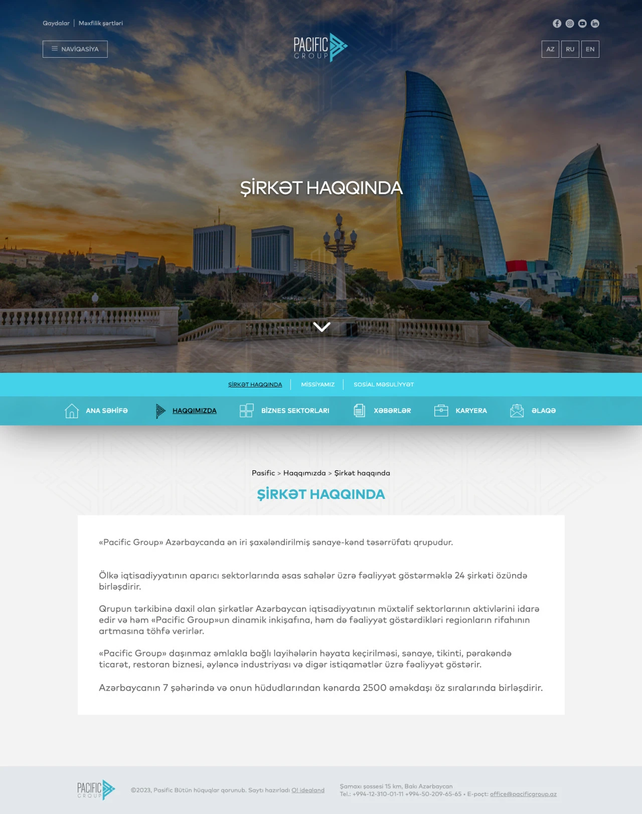 Pacific Group Company's Website 3