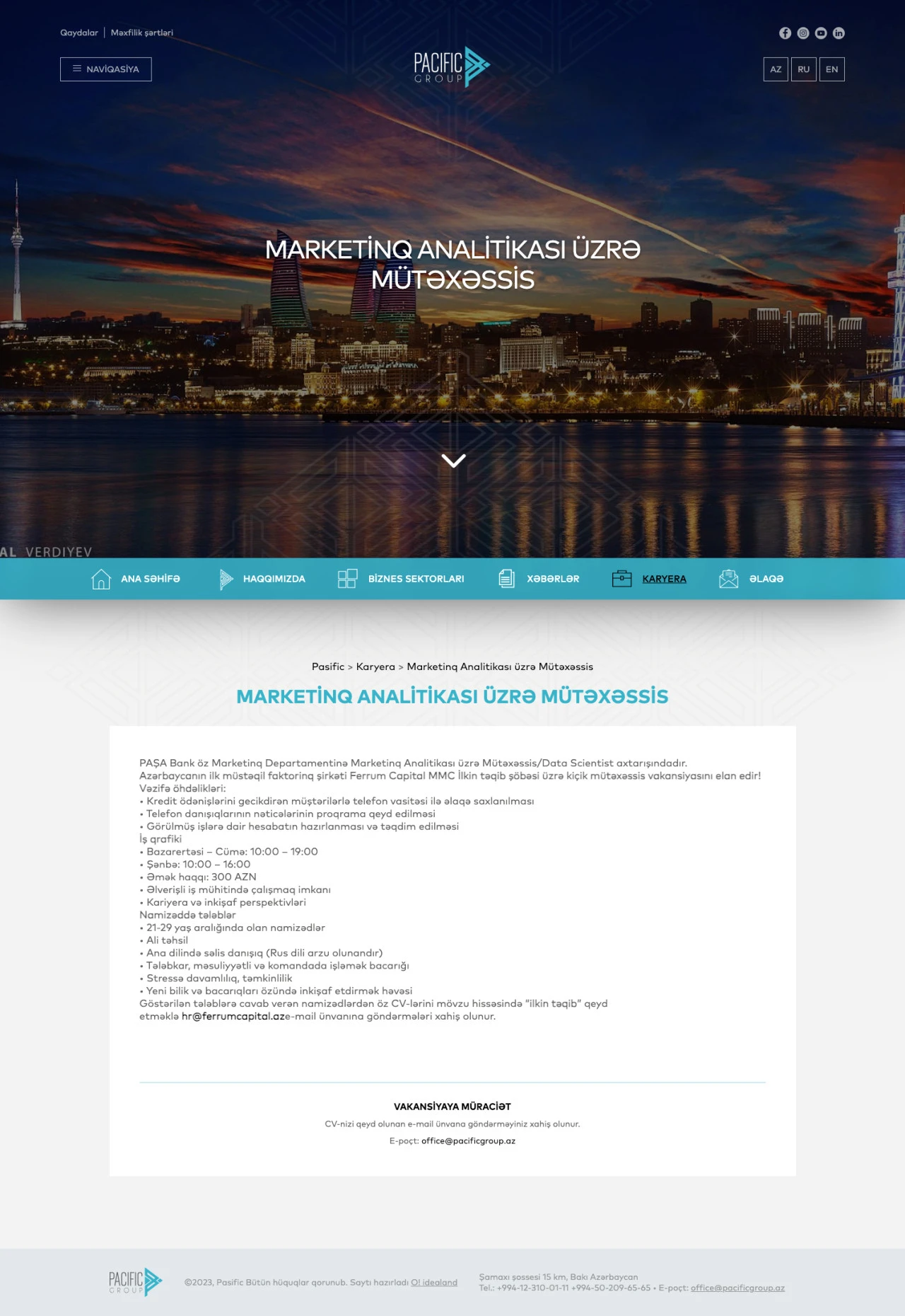 Pacific Group Company's Website 6