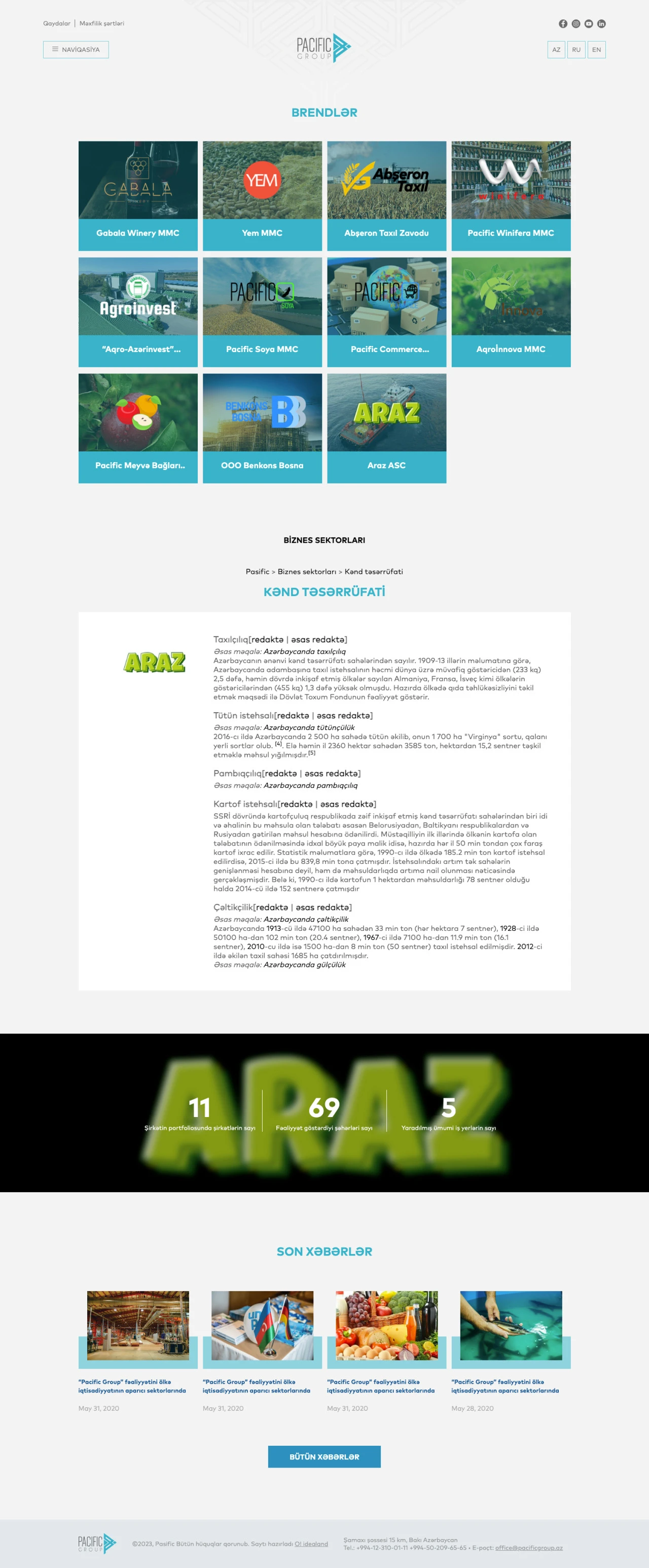 Pacific Group Company's Website 4