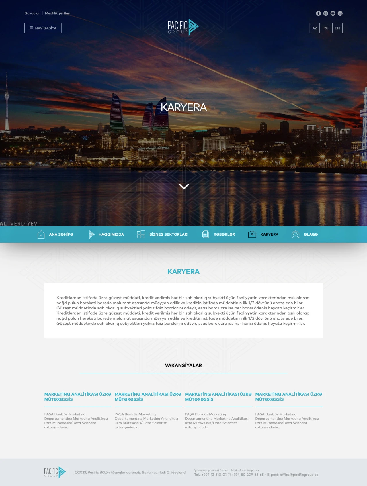 Pacific Group Company's Website 5