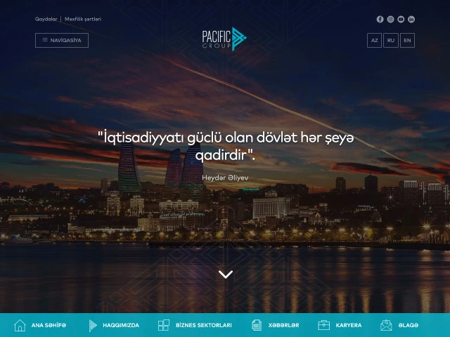 Pacific Group Company's Website