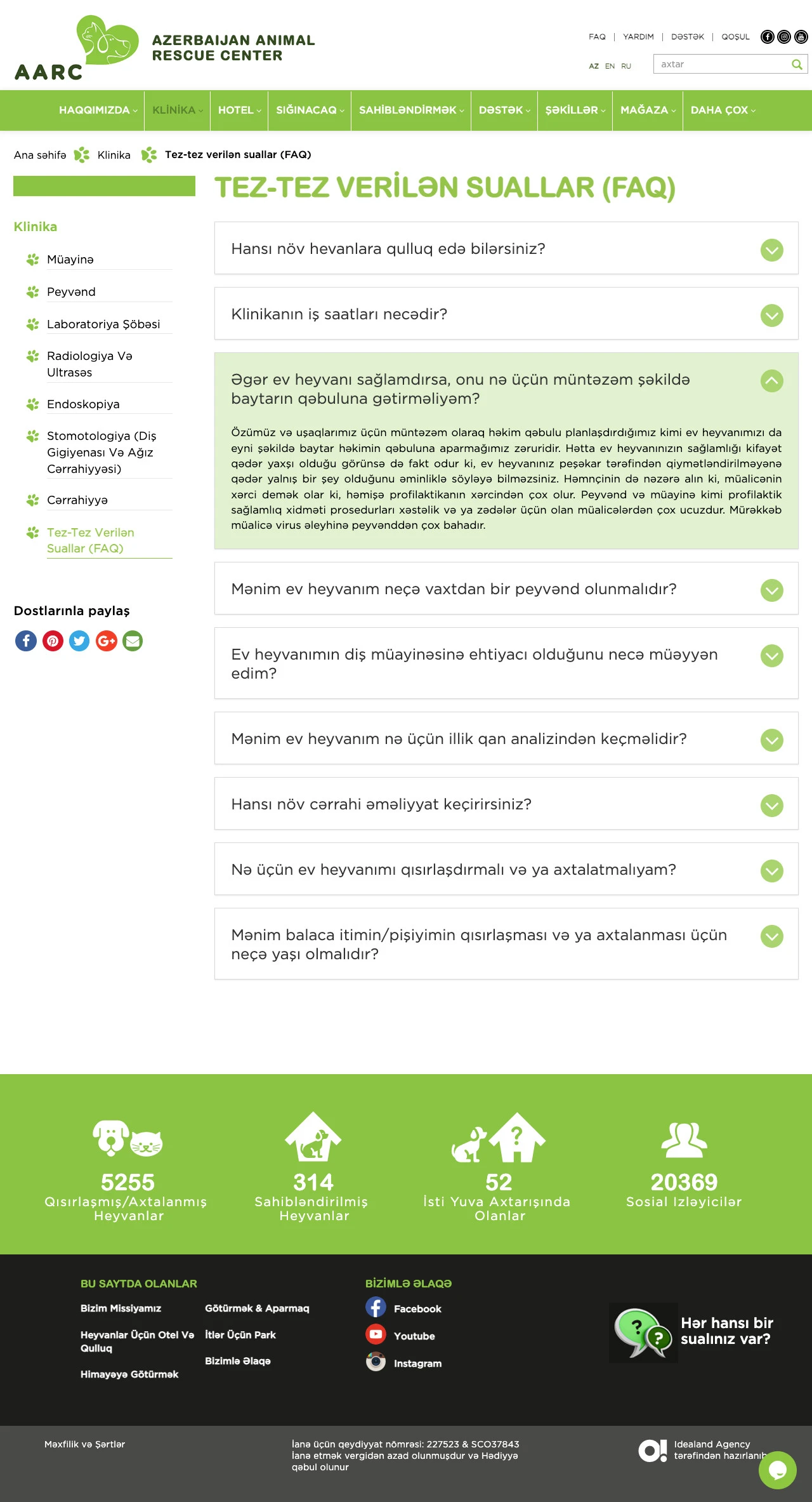Azerbaijan Animal Rescue Center-in saytı 5