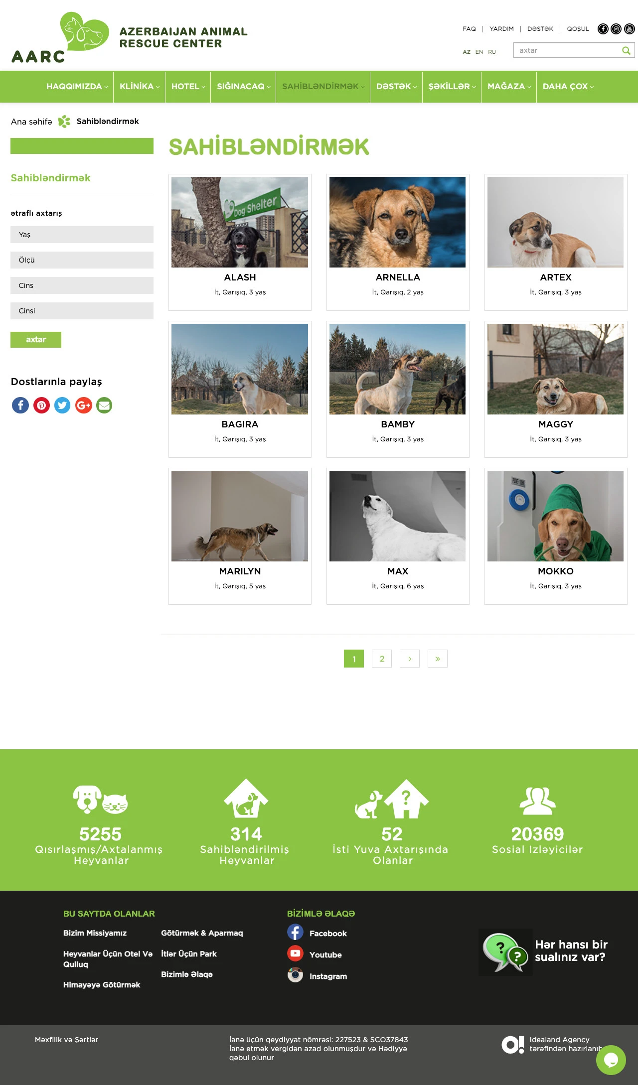 Azerbaijan Animal Rescue Center-in saytı 8