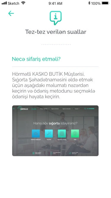 Sığortala - onlayn sığorta şirkətinin mobil tətbiqi 4