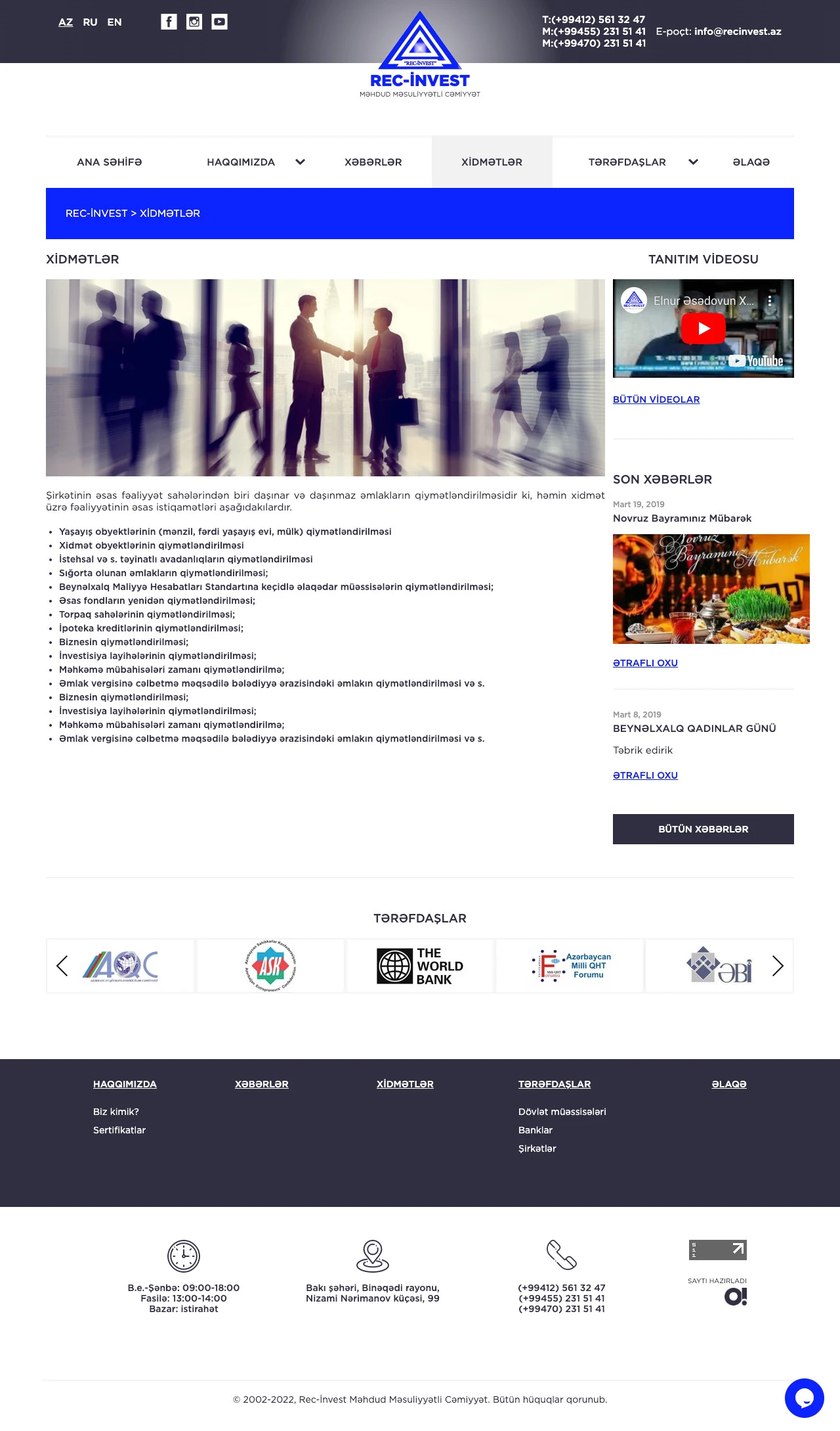 Rec-Invest - Valuation Company's Website 3