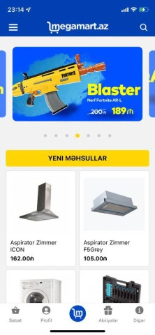 Megamart.az - onlayn meqamarketinin mobil tətbiqi