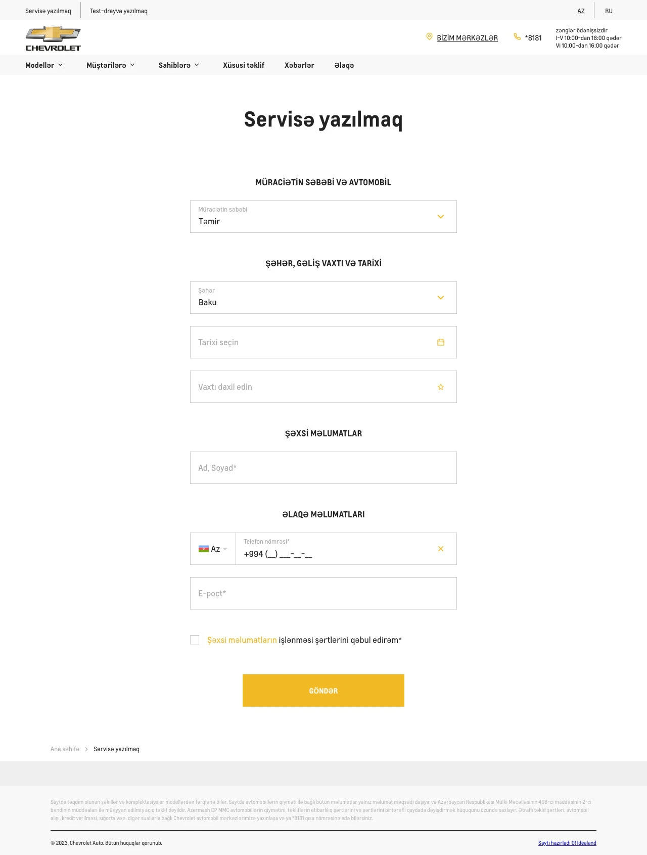 Chevrolet Azərbaycanın saytı 6