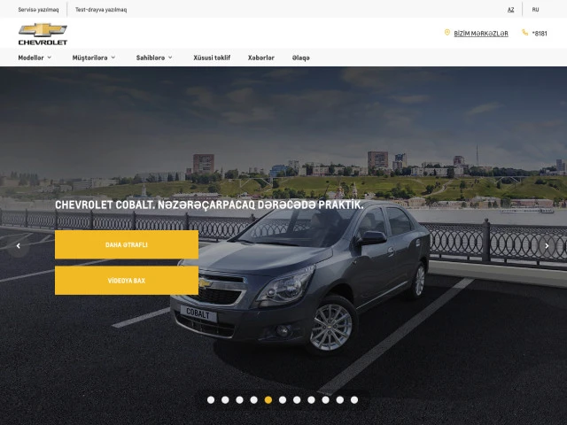 Chevrolet Azərbaycanın saytı