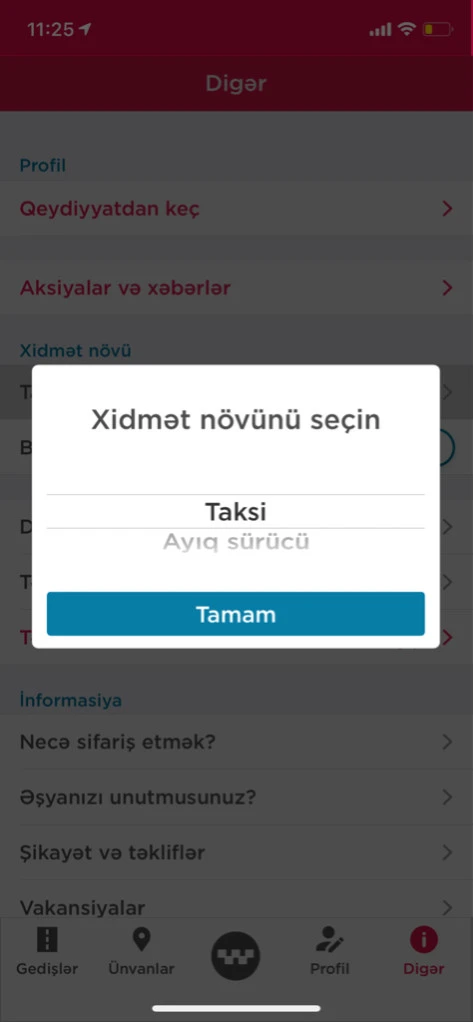 Güvən Taxi Company's Mobile App 4