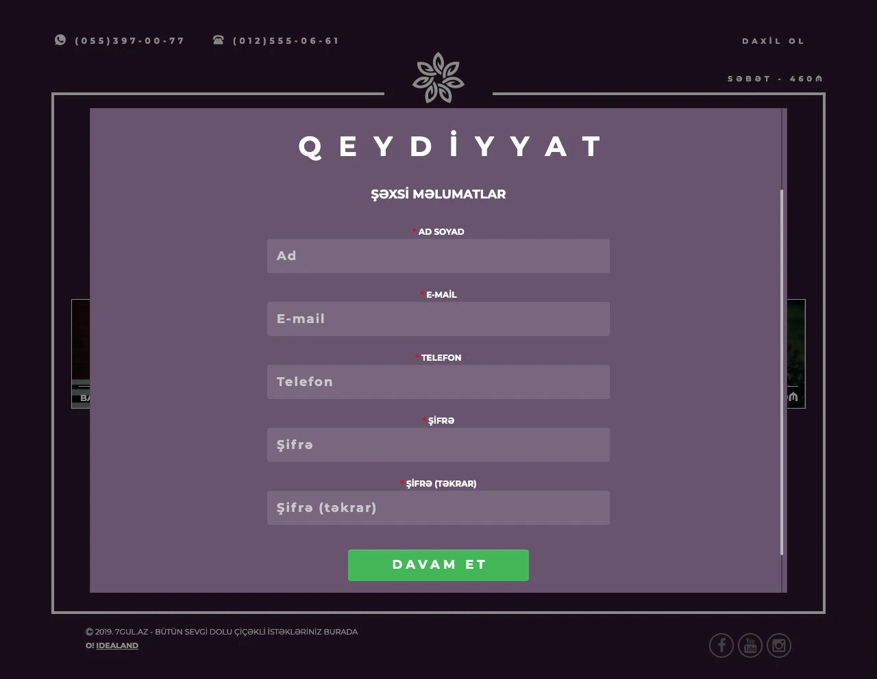 7gul.az onlayn gül mağazasının saytı 6
