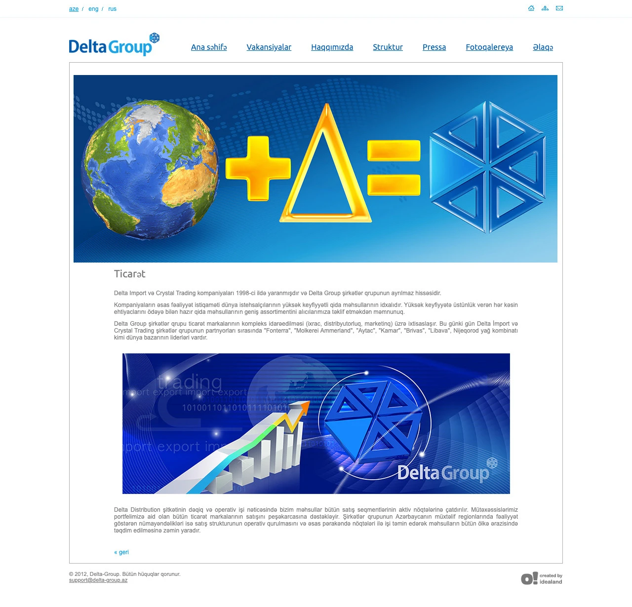 Delta Group şirkətinin saytı 2