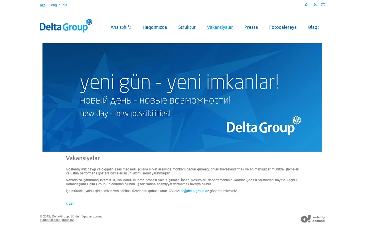 Delta Group şirkətinin saytı 5