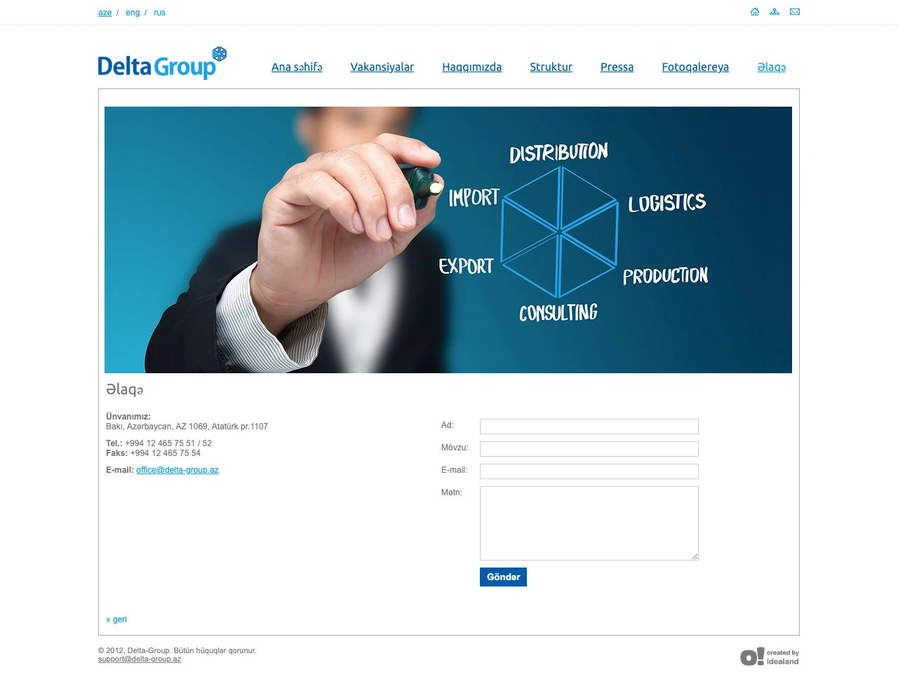 Delta Group şirkətinin saytı 12