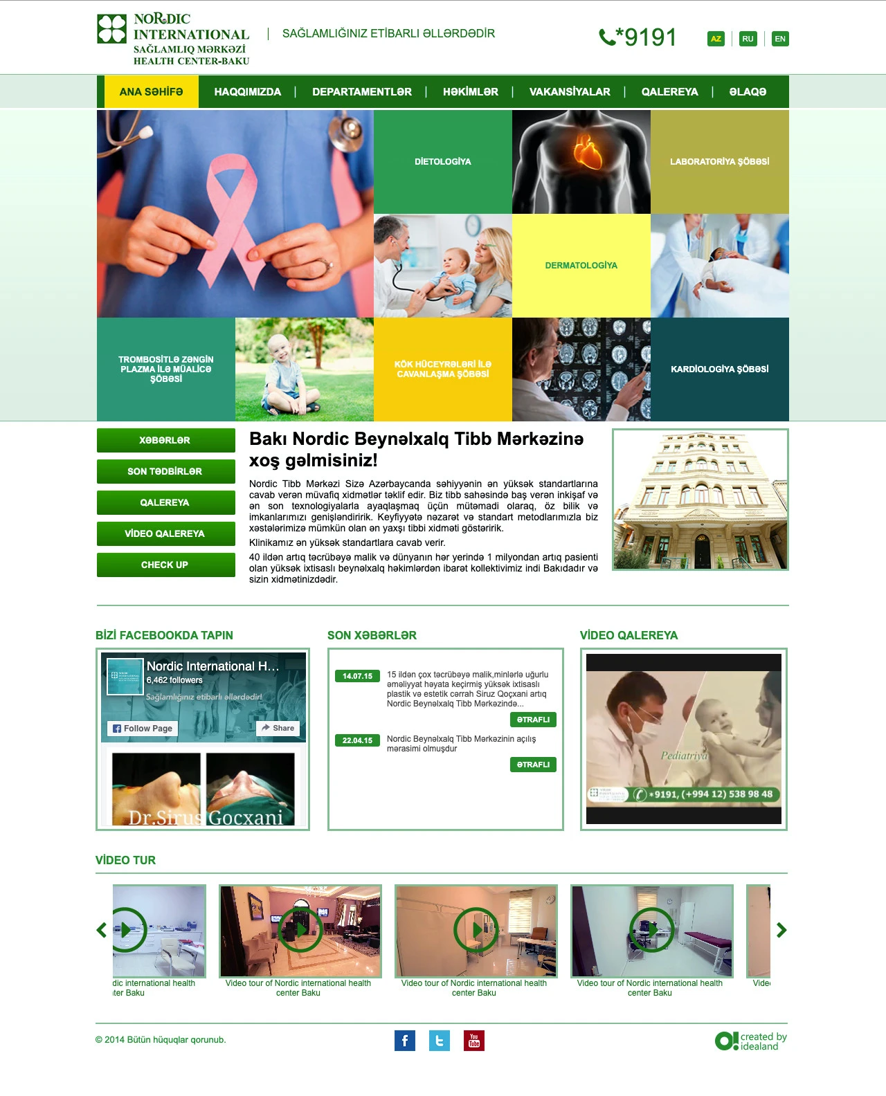 Nordic Beynəlxalq Sağlamlıq Mərkəzinin saytı 1