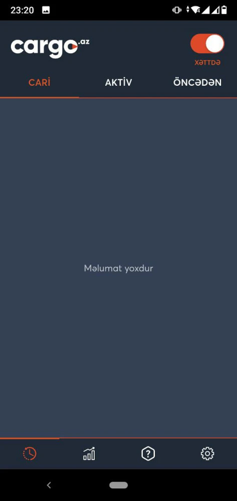 Cargo.az Company's Driver Mobile App 1