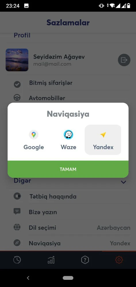 Cargo.az Company's Driver Mobile App 10