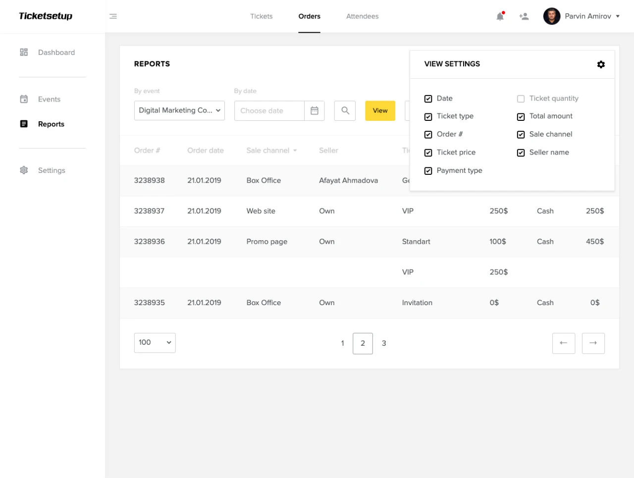 Ticketsetup - İstifadəçi platforması 6