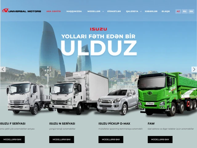 AzUniversal şirkətinin saytı