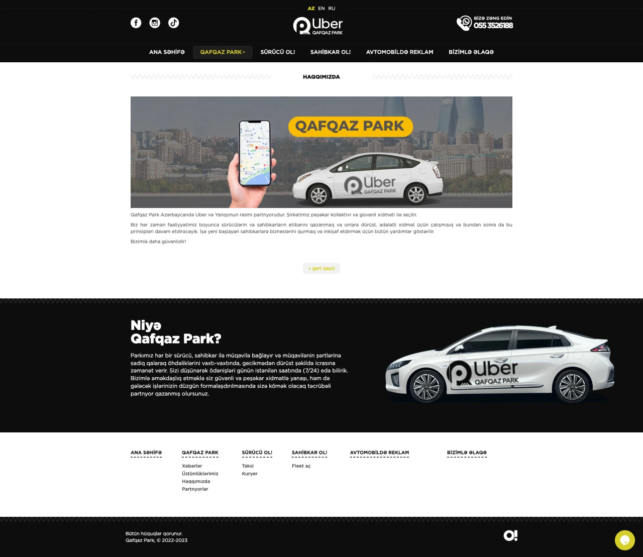 Qafqaz Park şirkətinin saytı 2