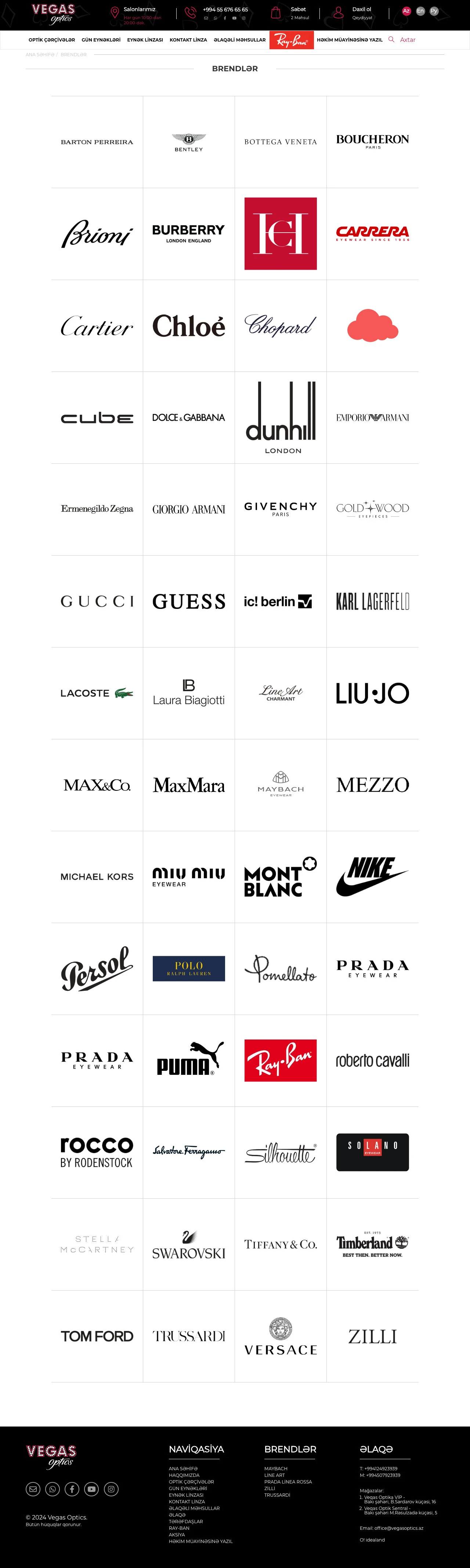 Vegas Optics Online Store Website 7