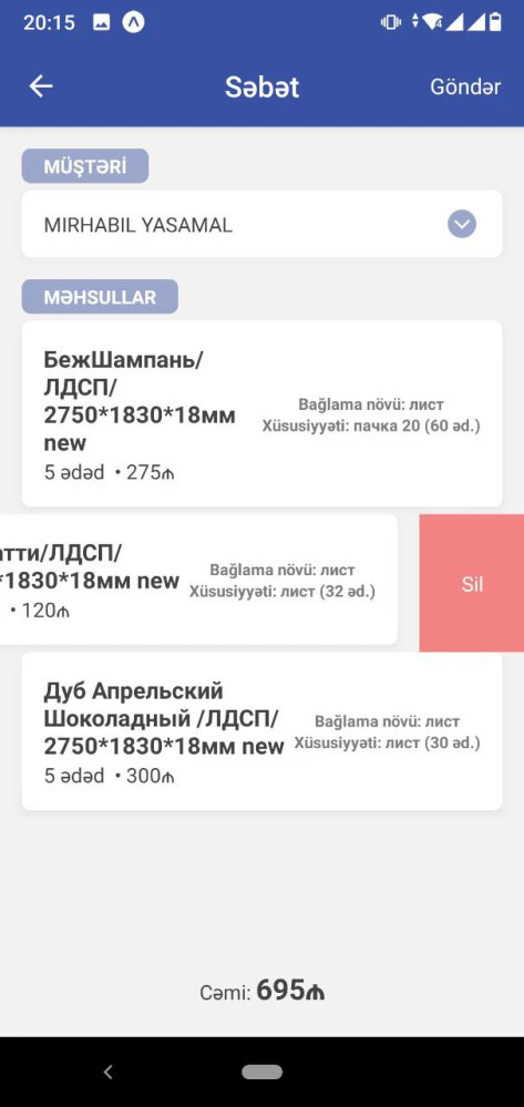 Universal şirkətinin intranet mobil tətbiqi 5