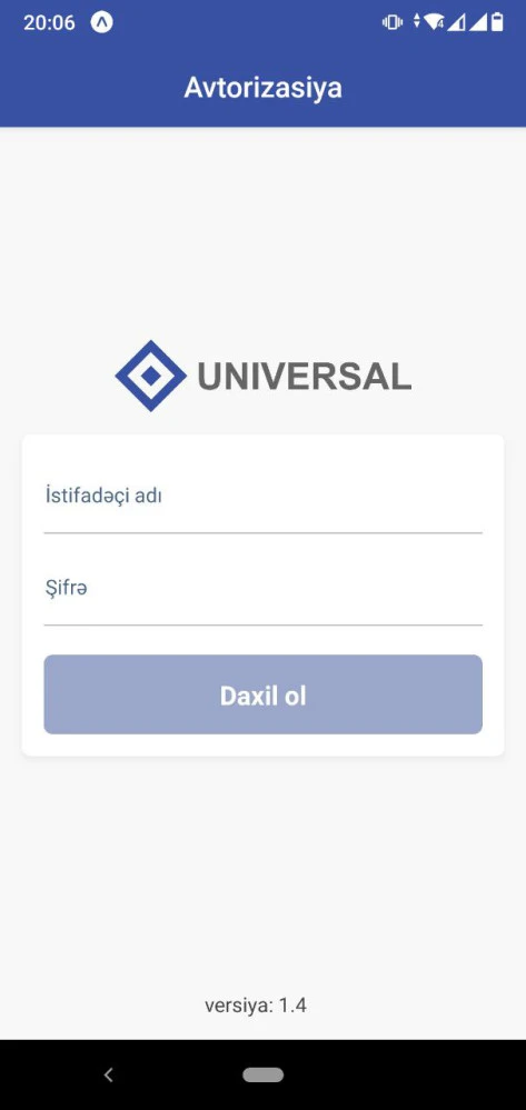 Universal şirkətinin intranet mobil tətbiqi 1