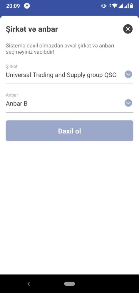 Universal şirkətinin intranet mobil tətbiqi 2