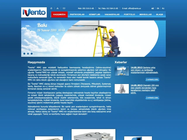 Ivento şirkətinin saytı