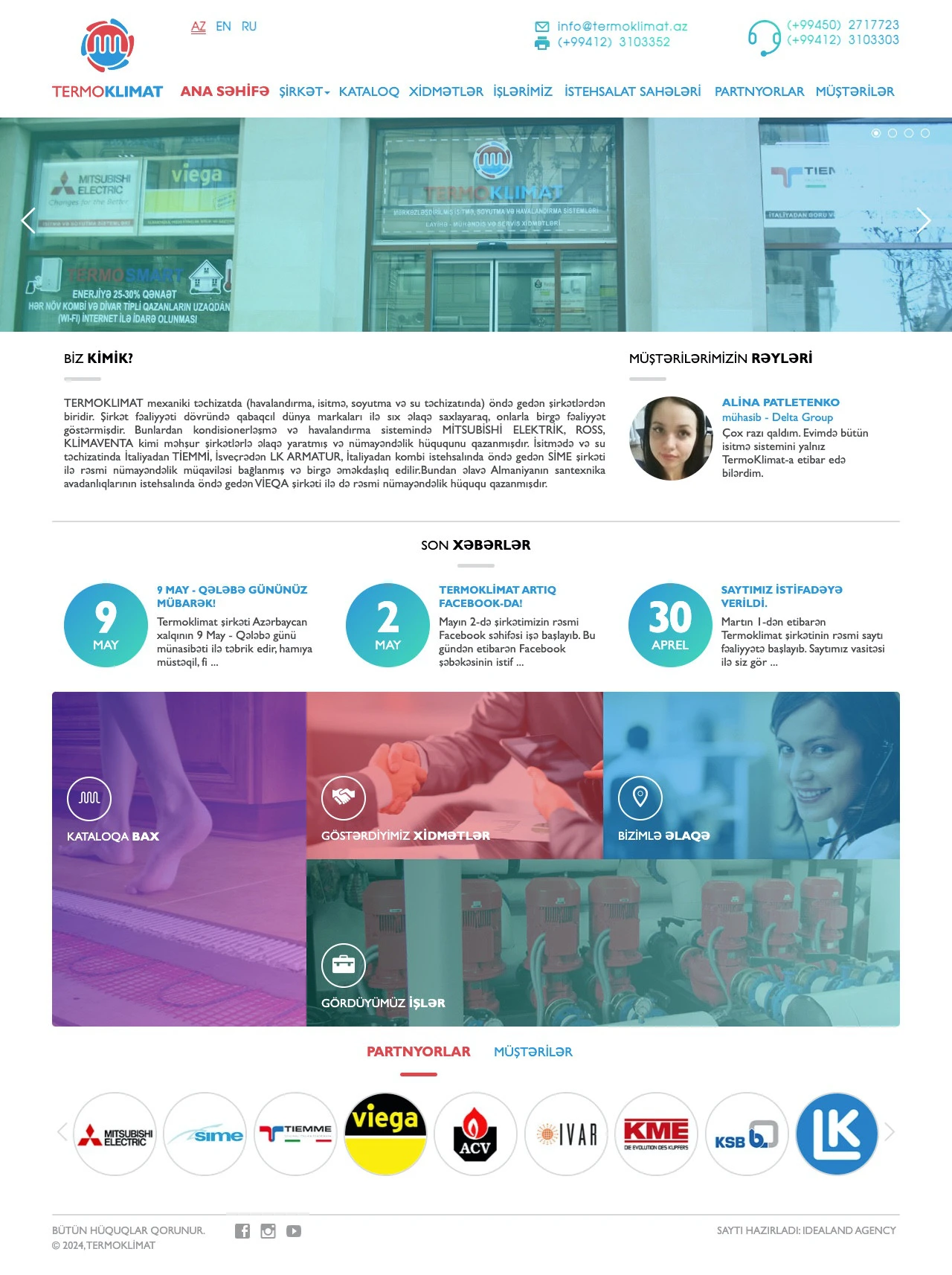 Termoklimat Company's Website 1