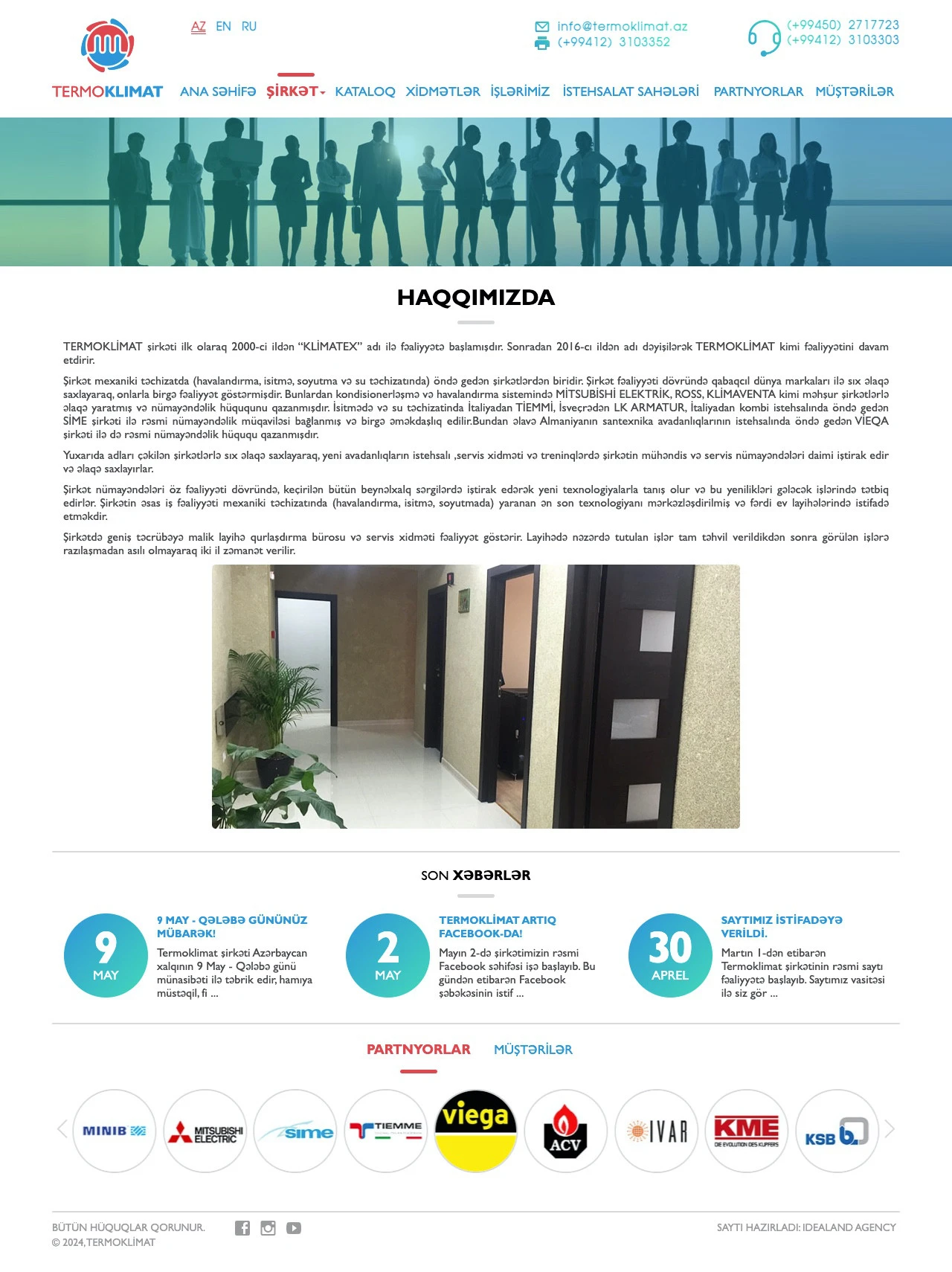 Termoklimat Company's Website 2