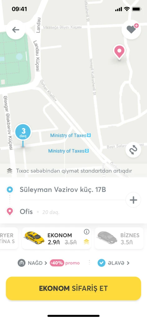 Мобильное приложение компании 158 Taksi 3