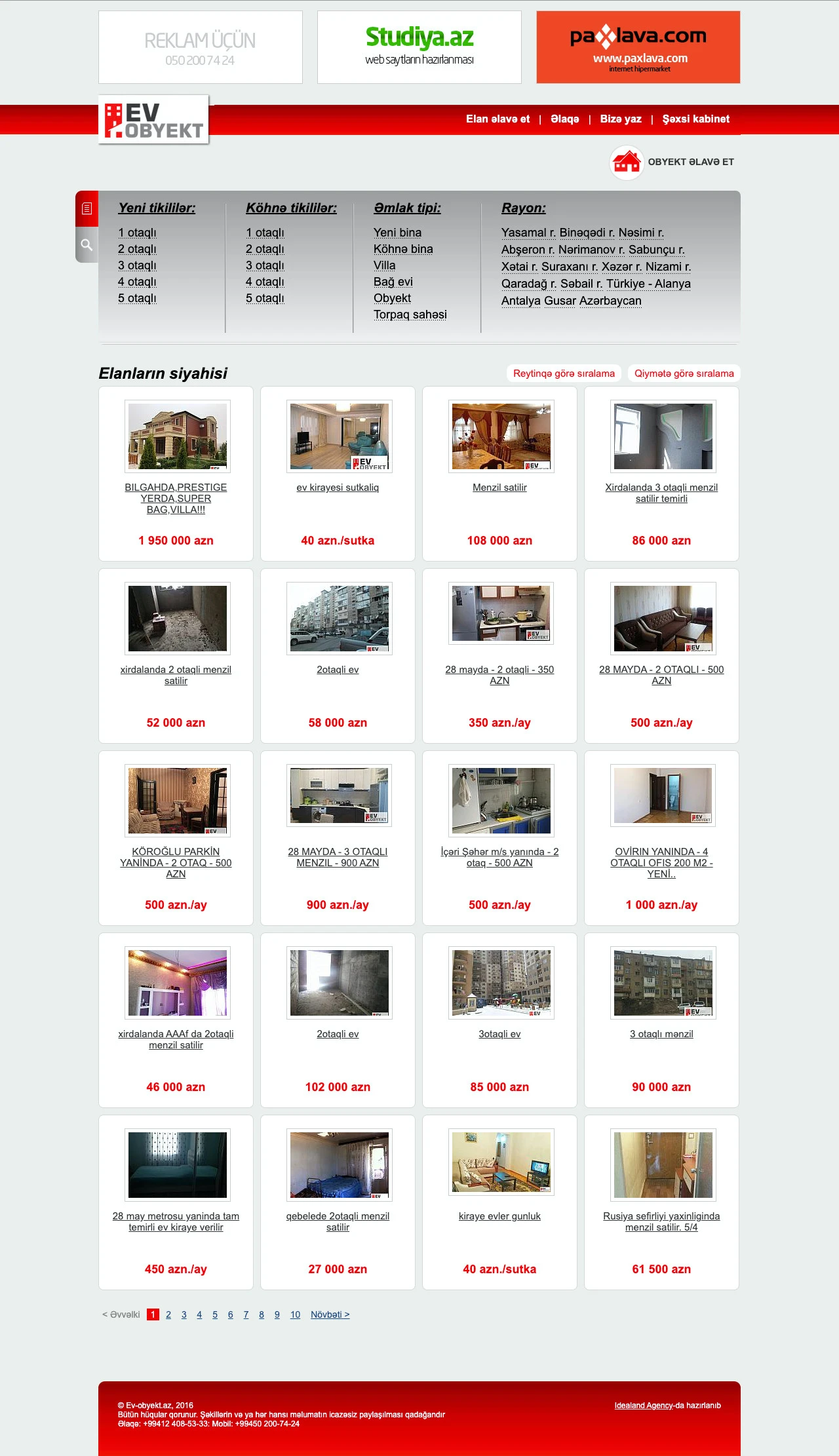 Ev-obyekt - elanlar saytı 1